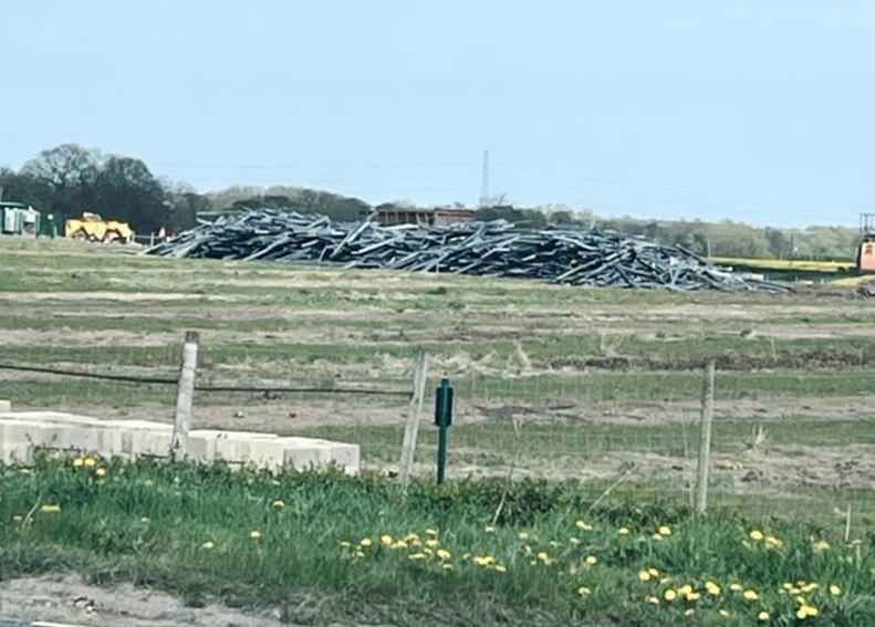 Recovered solar panel framework
