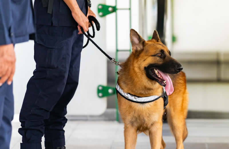 K9 dog handlers providing security in Suffolk